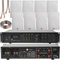 1100W Multi Zone Bluetooth Sound System & 8x 140W Ultra Slim In Wall Speakers | 4 Zone Multi Channel Matrix Amplifier Kit | Powerful Loud Amp Wireless Music Streaming | Bar Restaurant Home Audio