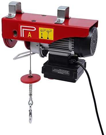 440LBS Treuil électrique 230 V avec télécommande sans fil 440 LBS avec télécommande sans fil et boucles Treuil électrique pour usines, entrepôts, chantiers de construction