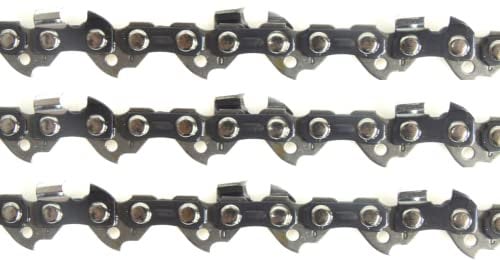 Nemura - Lot de 3 Chaînes de Tronçonneuse, 44 Entraineurs, Pas 3/8LP, Jauge 0.50 (1.3mm) - Pièces Détachées pour Outillage Jardin