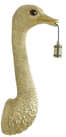 Light & Living Wandlampe Ostrich - Gold - 25x19x72cm - Andere - Kunststoff - Wandlampen für innen - Wand beleuchtung für Schlafzimmer & Wohnzimmer