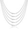 26 Stück Halskettenketten, 925 Silber Gravurketten mit Karabinerverschluss für DIY Schmuck Halskette Armband Herstellung 45 cm