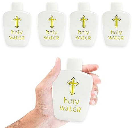 BolianOvi 5Pcs Holy Water Bottles Holy Water Empty Containers 60ml Holy Water Plastic Bottle