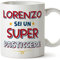 Mugffins Tazza Personalizzata in ceramica per PASTICCERE uomo 11 oz / 350 ml - In italiano - Sei Super - Idea regalo per compleanno, anniversario, natale, laurea