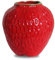 SANFERGE Mini Vase à Fleurs en céramique en Forme de Fraise, Vase décoratif Mignon pour Arrangement Floral, Unique pour décoration de Maison, Cuisine, Bureau, Centre de Table, Petit Rouge