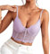 Rongseng Camiseta sin Mangas para Mujer Top Sexy de Encaje Crop Top Cuello en V Camisetas Tirantes Ajustables sin Vientre Verano Camisola Sujetador de Encaje Floral
