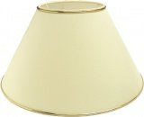 Lampenschirm *rund* für Tischlampen, Chintz creme, Goldkante glänzend, Du=40 /Do=20/H=24,5cm Befestigung unten E27