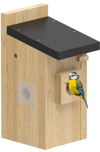 𝗖𝗶𝗞𝗶𝗞𝗪𝗫𝗢 Nistkästen Vogelhaus für Garten Hof, Vogelhäuschen für draußen, Vogelhaus aus Holz, sicherem Riegel, Belüftungsöffnungen für Blauvogelzaunkönig Schwalbenfink Schwalbenzaunkönig