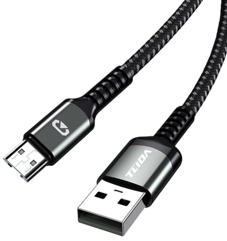 TLIDA Micro USB Cable, 3.3ft/1M 480M/S Fast Charging Micro USB Charger Braided Cord USB to Micro USB Cable Long Android Charger Cable Data Cable for GalaxyS7S6J7 Edge Note 5 MP3