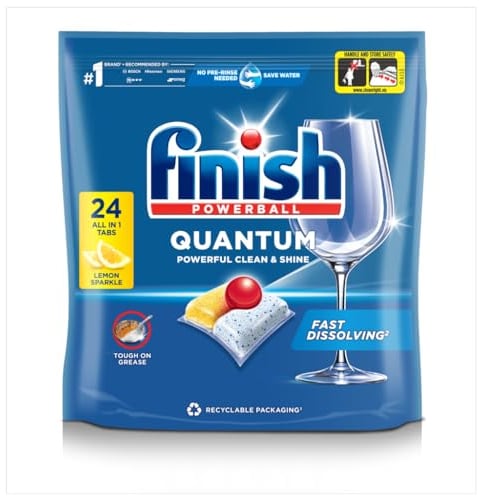 Finish Quantum All in One Dishwasher Tablets Lemon - 24 Tabs
