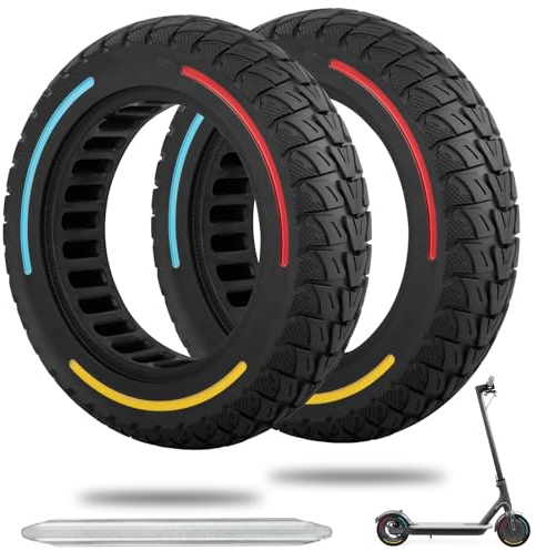 Ersatz-Vollgummireifen,10×2.5 Zoll E Scooter Ersatzräder Tyres 60/70-6.5 für Ninebot Max G30/G30D/G30E/G30P/G30LP Elektro-Scooter Vollgummi Tyre Reifen
