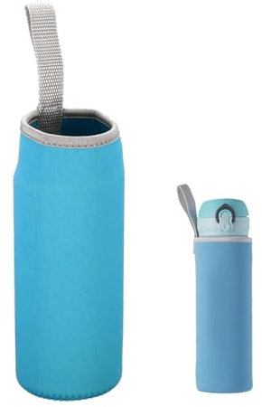 WsKingWA Water Bottle Sleeve Water Bottle Pouch Neoprene Water Bottle Carrier for Outdoor Hiking Travel Drink Carrying (550ml) (Blue)