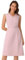 Allegra K Robes de Business Femmes Robe de Bureau sans Manches à Col en V avec Ceinture Robe Midi Trapèze Élégante Rose L