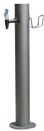 Runder Gartenhahn-Säule aus Edelstahl mit Frostschutz-Hydrant-Wasserspender für Gartenbrunnen