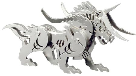 Larcele 3D Metall Mechanische Puzzles für Erwachsene, DIY Montage Stahl Mythische Kreaturen Serie Metall Puzzle Home Dekorationen Kunst Handwerk Bauspielzeug KJPZ-02 (Taotie)
