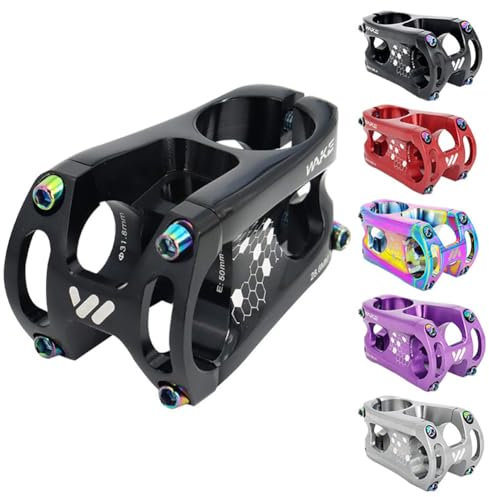 CYSKY Vástago MTB 31.8 Longitud 50mm Potencia Bici para 1-1/8 Tubo de dirección 31.8mm Abrazadera de Manillar Adecuado para Vástago de Bicicleta de montaña, Bicicleta de Carretera (Negro)