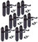 Black Nickel Scroll Door Handle Set – Victorian Style Lever Handles with Backplate (170mm x 42mm) for Internal & External Doors (1-6 Pairs) (6 Pair of Handles + Tubular Latch)
