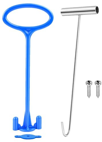 Skimmer Korbgriff - Robuster Griff Aus Polypropylen, Pool Filterhalter | Universeller Poolzubehör-Haken Mit Ergonomischem Griff, Geeignet Für Gartenpool, Terrassenpool, Kinderpool Und Aufstellbecken R