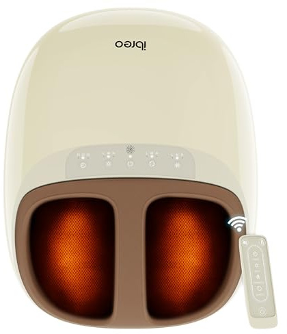 ibreo Shiatsu Fußmassagegerät mit Wärme&360° Luftdruck Senioren bis Größe47