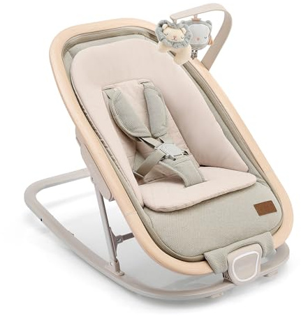 Gromast 2-in-1-Babywippe für Säuglinge, tragbare Babywippe mit 3 Liegepositionen und Reisetasche – Grün