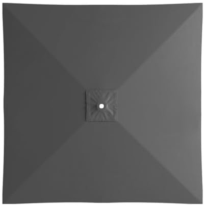 Telo Di Ricambio Per Ombrellone Quadrato Da 2,0 M X 2,0 M, 4 Stecche, Parasole Da Giardino in Tessuto Di Ricambio,resistente Allo Sbiadimento (gray,2X2.0M)