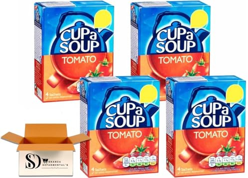 Baccheelors Cup a Soup Selection – 4 And 6 Boxes of Instant Soup Sachets – Tomato, Cream of Vegetable & Chicken Flavours (4 Boxes, Tomato Flavour)