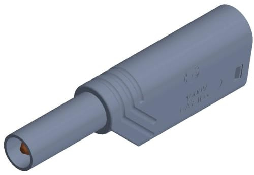 SKS Hirschmann LAS S G Sicherheits-Lamellenstecker Stecker, gerade Stift-Ø: 4mm Grau 1St.