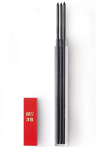 Caran d'Ache Graphit-Minen Technograph Fixpencil 2, Härtegrad 3B, Länge: 12 cm, Durchmesser 2 mm, Etui, 3 Stück, 6077.453