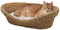 Silvio Design Tierbett Wasserhyazinthe Natur-wollweiß, groß, ca. 56x72x17 cm