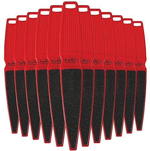 For Pro Red Pedi Paddle Foot File 80/120 Grit, 12 Count