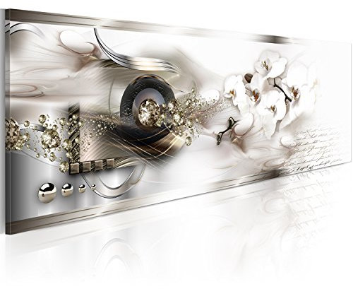 murando - Bilder Orchidee 120x40 cm Vlies Leinwandbild 1 tlg Kunstdruck modern Wandbilder XXL Wanddekoration Design Wand Bild Panoramabild - Blumen Abstrakt Vintage a-A-0203-b-b