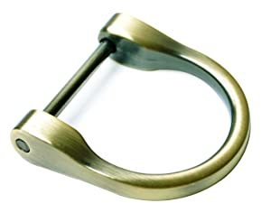 Bobeey 4 Stück 2,5 cm D-Ringe Hufeisenform D-Ring, U-Form D-Ringe, Schäkel Hufeisen-Form D-Ring DIY Lederhandwerk Geldbörse Schlüsselanhänger Zubehör BBC6 (2,5 cm, gebürstetes Messing)