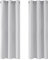 Deconovo Rideau Occultant Thermiques Anti Froid, Double Rideau Isolant Anti-Bruit, Économie d'Énergie, Idéal pour Chambre et Salon, 107x138 CM (Largeur x Hauteur), Blanc Pâle Gris, 2 Pièces