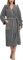 Ladeheid Damen Frottee Bademantel aus 100% Baumwolle LA40-193 (Dunkelgrau-12 (Gramatur 400), S)