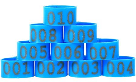 Hühnchen Identifikation Beine Ringe, 100pcs Geflügel Fußringe Hähnchen Beinringe 16mm Hühnchen Identifikation Beine Ringe für Hühner, Enten, Hühnchen, Goose
