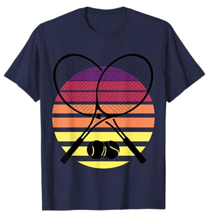 Tennis retro vintage Logo Design mit Tennisschläger T-Shirt