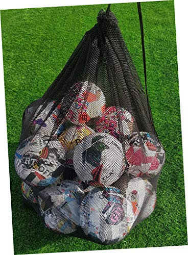 Heavy-Duty Mesh Ball Carry Bag – Large Capacity Sports Ball Storage Net for Footballs, Basketballs, Volleyballs – Drawstring Closure & Shoulder Strap – Ideal for Coaches, Gyms & Teams