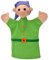 Handpuppe Märchenfigur Gnom Knirps Zwerg 26 cm, Ideal für Puppentheatre und Rollenspiele, für Kinder Baby Jungen Mädchen