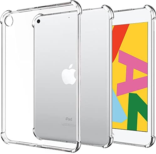 easyBee Funda para iPad 9ª Generación 2021/ iPad 8ª Gen 2020/ iPad 7ª Gen 2019 10,2-Pulgadas, Carcasa Protector Trasera de Silicona Ultrafina Antigolpes, Estuche Tablet HD - Transparente