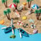 Haooryx Strandstil Miniatur-Deko-Set - 31-teilig Farbenfroh Wasserdicht Vielseitig Einsetzbar Für Party Sommer Kuchen-Dekoration Hawaii-Party Pool-Party Geburtstagsfeier Strandthemen-Dekoration