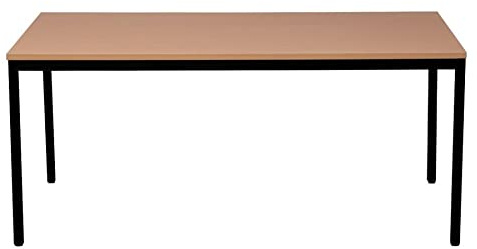 Schrank & Stuhl Schreibtisch – Bürotisch mit Holztischplatte und verstellbaren Füßen, einfache Montage und leicht zu reinigen, 200 x 100 cm, Buche