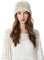 ZLYC Women Baumwolle Strickmütze Handgemacht Gehäkelter Strick Sommer Blumens Mütze (Einfaches Beige)