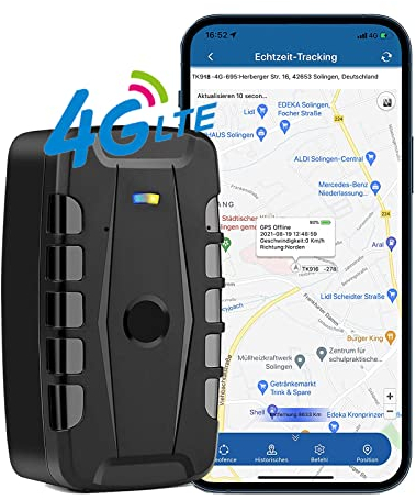 Tracciatore di Posizione GPS 4G Satellitare Magnete Impermeabile Anti-perso Geo-Fence Alarm Localizzatore per Auto/Veicoli/Moto/Flotta con App Gratuita Tracking Spia 20000mAh