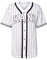 Karl Kani Herren KM221-115-2 Serif Pinstripe Baseball Shirt White, XL