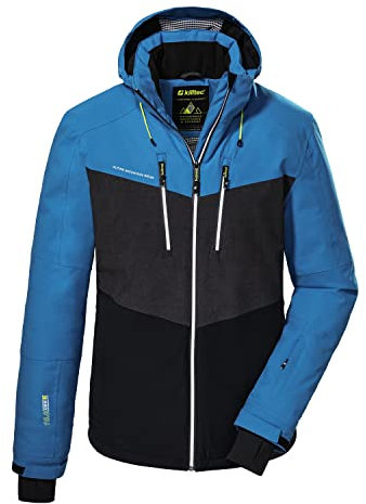 Killtec Herren Ksw 45 Mn Jckt Skijacke Funktionsjacke mit abzippbarer Kapuze und Schneefang, schwarz blau, 4XL EU
