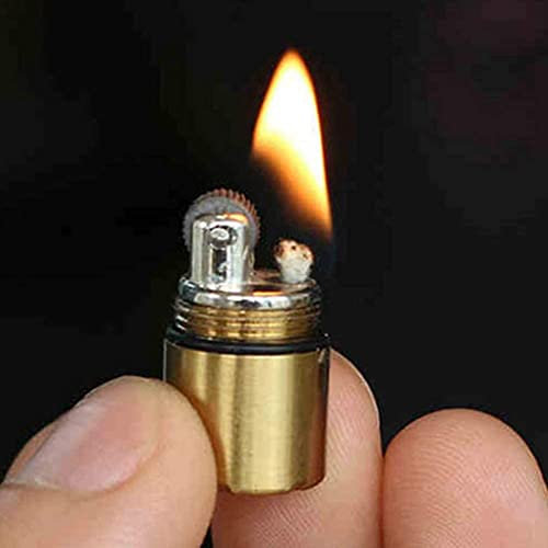 Briquet de poche pour camping - Mini briquet à essence - Porte-clés