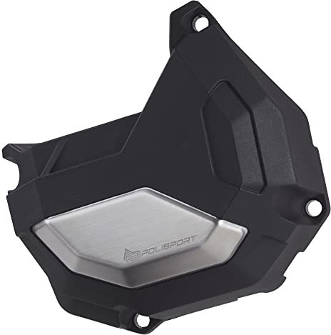 POLISPORT 8485600001 - Lichtmaschinenabdeckungsschutz aus widerstandsfähigem Kunststoff kompatibel mit Motorräder Kawasaki Z650 y Ninja 650 17'-23' in Farbe Schwarz