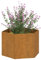 Tidyard Jardinière de Jardin Bac à Fleurs Lit Surélevé de Jardin Pot à Fleurs Gris Gris 60x60x45 cm Acier corten