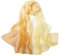 FAIRYGATE Seidenschal Damen Chiffon Schal Halstuch Tuch für Frühling Sommer Ganzjährig A4107