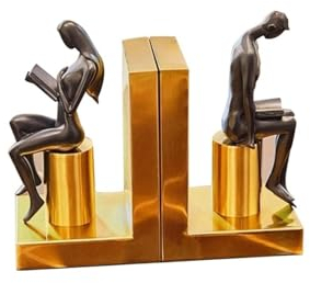 Buchstützen 1 Paar Buchstützen aus Achat/Eisen, Kunstpaar, Schwerer Stein, Buchstützen, Buchstützen for Regale, Dekor, Buchstützen for Kinder Stilvolle