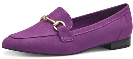 MARCO TOZZI Damen Loafer ohne Absatz Vegan mit Schnalle, Lila (Violet), 41 EU